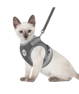 Cat Harnesses and Puppy Harness with Leashes Set, Escape Proof Cat Harness, Adjustable Reflective Soft Mesh Vest Fit Puppy Kitten Rabbit Ferrets's Outdoor Harness