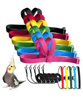VANFAVORI Adjustable Bird Harness with 80 Inch Leash, Outdoor Flying Training Rope Kit for Bird Parrots S Size Weight 75-110 Grams, One Piece(Colors May Vary)