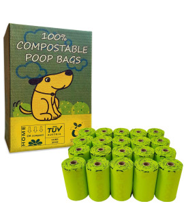 moonygreen Dog Poop Bag, Compostable Dog Poop Bags Bulk, Vegetable-Based Eco-Friendly Pet Waste Bags, Unscented, Extra Thick, Leak Proof, Size 9 x 13 Inches, Refills 240 Counts