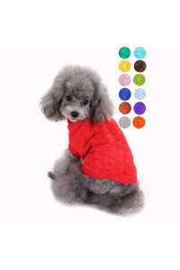 Dog Sweater, Warm Pet Sweater, Dog Sweaters for Small Dogs Medium Dogs Large Dogs, Cute Knitted Classic Cat Sweater Dog Clothes Coat Apparel for Girls Boys Dog Puppy Cat (XL, Red)