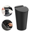 BMZX car Trash can with Lid Small car cup Holder Trash Bin car Door Pocket garbage can Bin Trash container Fits Auto Home Office, Black