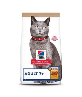 Hill's Science Diet Senior 7+ No Corn, Wheat or Soy Dry Cat Food, Chicken Recipe, 3.5 lb. Bag