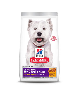 Hill's Science Diet Adult Sensitive Stomach and Skin, Small Bites Dry Dog Food, Chicken & Barley Recipe, 30 lb. Bag