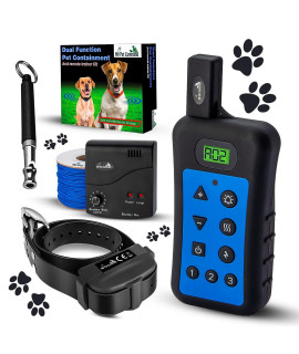 My Pet Command Underground Wireless Dog shock collar Fence System, Dual Function With Remote Dog Training Collar System Safe Pet Containment Waterproof Extra Thick Durable Polyolefin 13 AWG Wire Fence