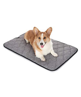 QIAOQI Dog Bed Kennel Pad Crate Mat Kennel Pad Washable Orthopedic Beds Cushion Padding Memory Foam (30-inch, Oxford Cloth Comfort)