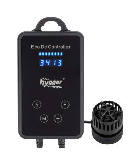 hygger Quiet Magnetic Aquarium Wave Maker, 1600GPH DC 12V Powerhead with Digital Led Display Controller, Submersible Water Inverter Circulation Pump for Fish Tank 3-25 Gallon
