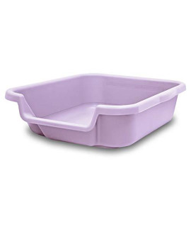 KittyGoHere Small Size, Storybook Lavender Color, Durable & Pet Safe Kitty Litter Box, Indoor Open Top Entry Cat Litter Box, Comfortable for Cats, Easy to Handle & Clean