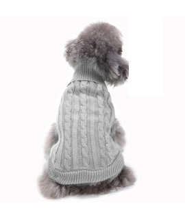 Dog Sweater, Warm Pet Sweater, Dog Sweaters for Small Dogs Medium Dogs Large Dogs, Cute Knitted Classic Cat Sweater Dog Clothes Coat for Girls Boys Dog Puppy Cat (Medium, Grey)