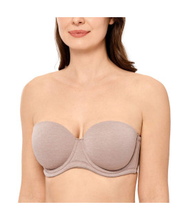 DELIMIRA Womens Underwire contour Multiway Full coverage Strapless Bra Plus Size cameo Heather 32D
