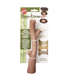 SPOT by Ethical Products- Bambone Bamboo Stick Durable Dog Chew Toy for Aggressive Chewers, Puppies and Puppy Teething Toy - A Non Splintering Alternative to Real Wood - Large