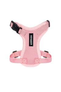 Voyager Step-in Lock Pet Harness - All Weather Mesh, Adjustable Step in Harness for Cats and Dogs by Best Pet Supplies - Pink, XXS