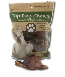 Top Dog Chews - Pig Ears for Dogs, 10 Pack, American Made, Single Ingredient, Thick, Large Dog Treat for Small, Medium or Large Dog Breeds, Bulk Dog Chews