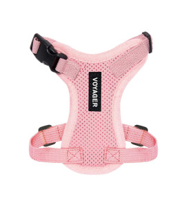 Voyager Step-in Lock Pet Harness - All Weather Mesh, Adjustable Step in Harness for Cats and Dogs by Best Pet Supplies - Pink, XXXS