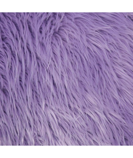 FabricLA Shaggy Faux Fur Fabric by The Yard - 180 x 60 Inches (455 cm x 150 cm) - craft Furry Fabric for Sewing Apparel, Rugs, Pillows, and More - Faux Fluffy Fabric - Lavender, 5 continuous Yards