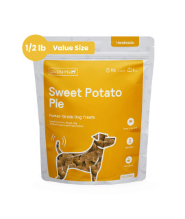 Pupums Sweet Potato Dog Treats Organic Ingredients Grain Free Non-GMO Highly Digestible Dog Biscuits Made in USA (8oz)
