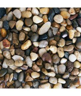 Galashield Pebbles for Plants, River Rocks, Decorative Stones for Vases, Garden Rocks Outdoor Landscaping, Polished Aquarium Gravel (5 lb Bag), 1-2 cm