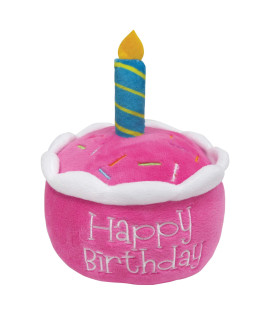FOUFIT 87310 Birthday Cake Plush Toy for Dogs, Pink, 6
