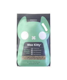 Rufus & Coco Wee Kitty Eco Plant Tofu Cat Litter Natural Flushable Clumping Cat Litter Low Tracking Biodegradable Soy Pellets Super Absorbent Soy Bean Fibres 8.8 lbs