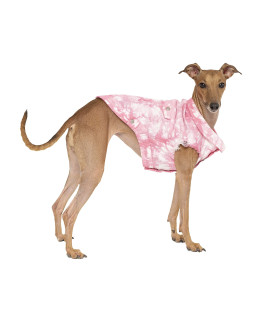 Canada Pooch Downtown Denim Dog Vest Pink Tie Dye - Size 16 (15-17 Back Length)