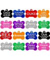 Providence Engraving Pet ID Tags in 8 Shapes, 8 Colors, and Two Sizes - Personalized Dog and Cat Tags with 4 Lines of Customizable Text
