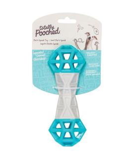 Messy Mutts Totally Dog Flex N Squeak Toy Grey Teal