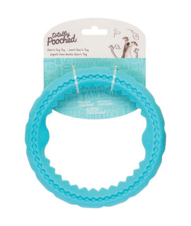 Messy Mutts Totally Dog Chew N Tug Ring Teal