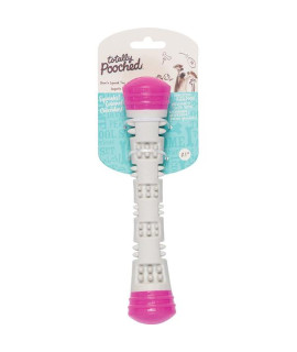 Messy Mutts Totally Dog Chew N Squeak Stick Grey Pink Small