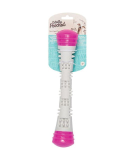 Messy Mutts Totally Dog Chew N Squeak Stick Grey Pink Large