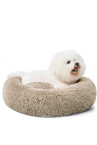 HACHIKITTY Dog Beds Calming Donut Cuddler, Puppy Dog Beds Medium Dogs, Fluffy Dog Calming Beds Large,24''
