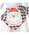 Tail Trends Christmas Dog Bandanas with Santa Claus Naughty or Nice Designer Applique for Medium to Large Sized Dogs - 100% Cotton