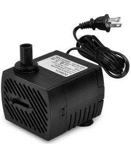 DOMICA (80GPH 4W) Mini Submersible Water Pump for Pond, Aquariums, Fish Tank, Hydroponics, Tabletop Fountain, Pet Fountain, Indoor or Outdoor Fountain Pump