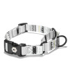 Wolfgang Premium Martingale Dog Collar for Small Medium Large Dogs, Made in USA, WhiteOwl Print, XL (1 Inch x 22-29)