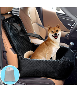 Dog Car Seat Pet Booster Seat Pet Travel Safety Car Seat,The Dog seat Made is Safe and Comfortable, and can be Disassembled for Easy Cleaning(Solid Black)