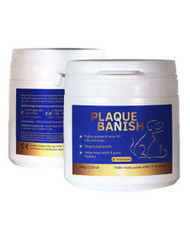 Plaque Banish 100 Natural Plaque Off Tartar Remover For Dogs cats Prevent Plaque Tartar Build Up 350g