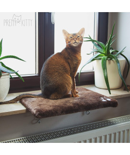 Cat Window Bed: Cozy Window Cat Bed for The Window Sill - 12.5x16in Washable Windowsill Cat Bed - Pet Bed - Kitten Bed - Cat Accessories Pretty Kitty