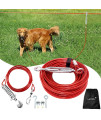LUFFWELL Dog Runs for Outside, 100FT Dog Runner for Yard with 10FT Dog Tie Out Cable, Heavy Duty Dog Run Lead for Large Dogs, Trolley System Zipline for Dogs 125 LBS