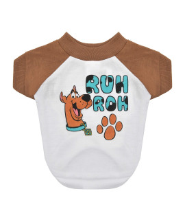 Scooby-Doo Ruh Roh Dog T Shirt, Size X-Large Soft Dog T-shirt for All Large Dogs in White, Brown, and Blue Machine Washable Pullover Dog Shirt, Light Weight and Semi-Stretch