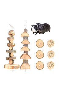 S-Mechanic Bunny Chew Toys Natural Apple Wood Small Animal Chew Toys for Rabbits Chinchilla Hamsters Guinea Pigs Gerbils (Pack 1)
