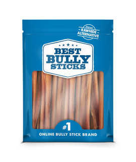 Best Bully Sticks 6 Inch All-Natural Bully Sticks for Dogs - 6 Fully Digestible, 100% Grass-Fed Beef, Grain and Rawhide Free 15 Pack