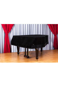 clairevoire ULTIMA: WATERPROOF Velvet grand Piano cover Size c2 Enhanced waterproof inner lining Anti-dustblemishscratch For Yamaha, Steinway, Kawai and many others (5 feet 8 inches, 174cm)