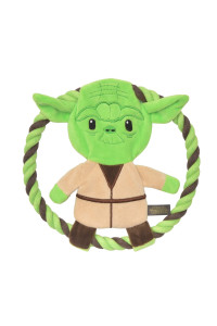 Star Wars for Pets Plush Yoda Rope Frisbee Dog Toy green Fetch Toys for Dogs Plush Dog Toy, chew Dog Toy, Squeaky Dog Toy Officially Licensed from Star Wars