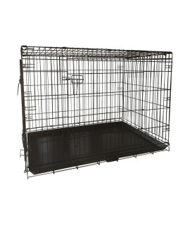 Dog crate, Large Dog crate 42Inch Dog crate Dog Kennel and crate for Large Dogs with Double Door, Removable Tray and Handle, Signzworld Foldable Dog Kennel Dog cage(42inch)