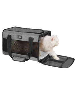 X-ZONE PET Cat Carrier Pet Carrier Portable Kitten Carrier for Small Medium Cats Under 25 Lbs,Cat Carrying Case with Removable Fleece Pad,Airline Approved Soft Sided Pet Travel Carrier