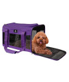 X-ZONE PET Cat Carrier Dog Carrier Pet Carrier for Small Medium Cats Dogs Puppies of 15 Lbs,Airline Approved Soft Sided Pet Travel Carrier,Dog Carriers for Small Dogs - Black Grey Purple Blue Brown