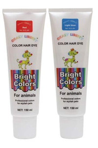 Dog Hair Dye Set (Liberty) Red-Light Blue