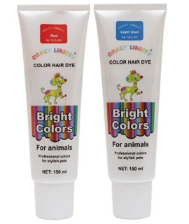 Dog Hair Dye Set (Liberty) Red-Light Blue