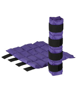 HORZE Pro Cooling Therapy Ice Wrap for Horses, Quick Cooling Gel Ice Pack with Flexible Straps, 1 Size - Pair - Purple