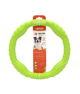 LaRoo Dog Flying Ring Toys,Floating Flying Dog Disc Toys,Summer Pet Training Outdoor Durable Chew Toys for Medium and Large Dogs (Large Green/30cm)
