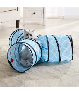 WESTERN HOME WH Cat Tunnels for Indoor cat, Pet Cat Tunnel Tube Cat Toys 3 Way Collapsible, Cat Play Tent Interactive Toy Maze Cat Tunnel Bed with Balls for Cat Puppy Kitten Rabbit