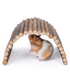 Niteangel Wooden Ladder Bridge, Hamster Mouse Rat Rodents Toy, Small Animal Chew Toy (11.8 x 4.7)
